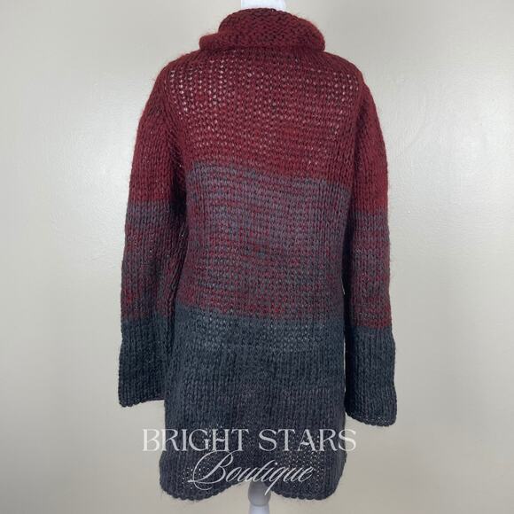 Rare Vintage Knit Ombre Duster Cardi ASO Willow Rosenberg BtVS Ashley Olsen Red - Picture 7 of 12